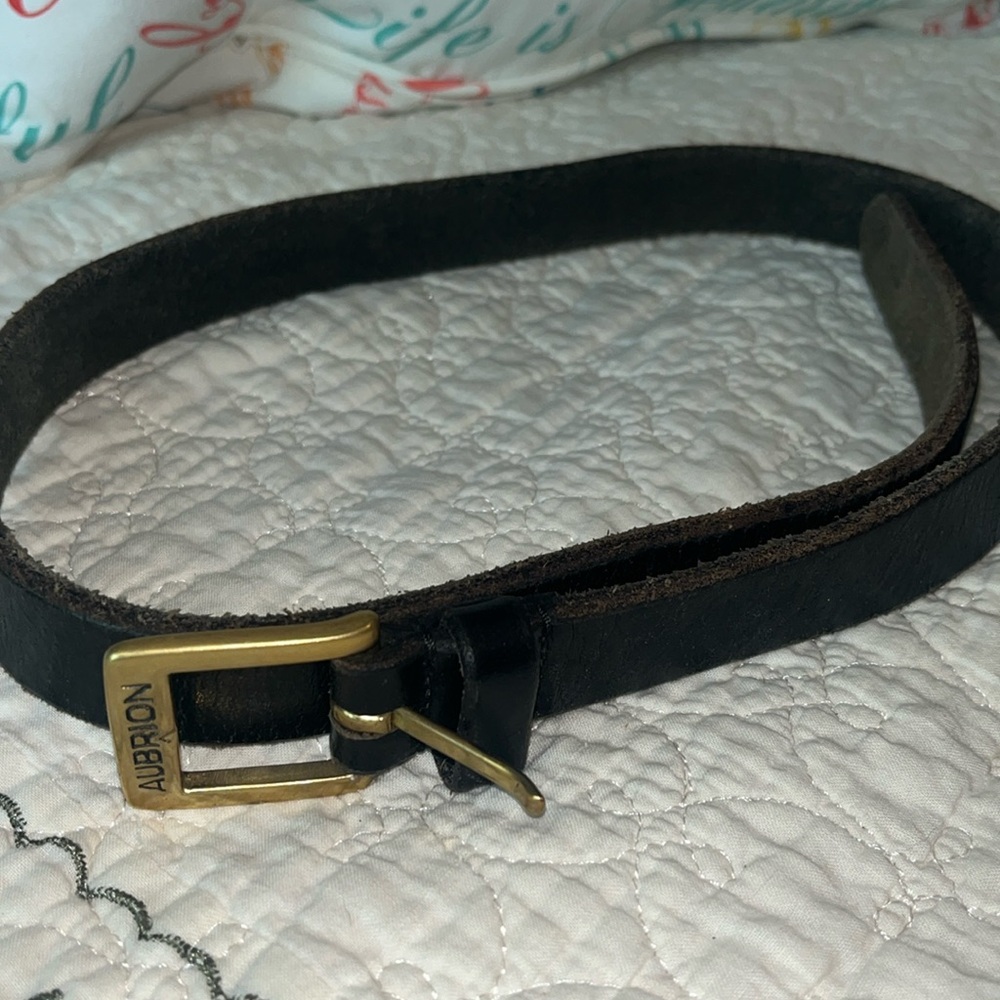 Aubrion black leather belt
